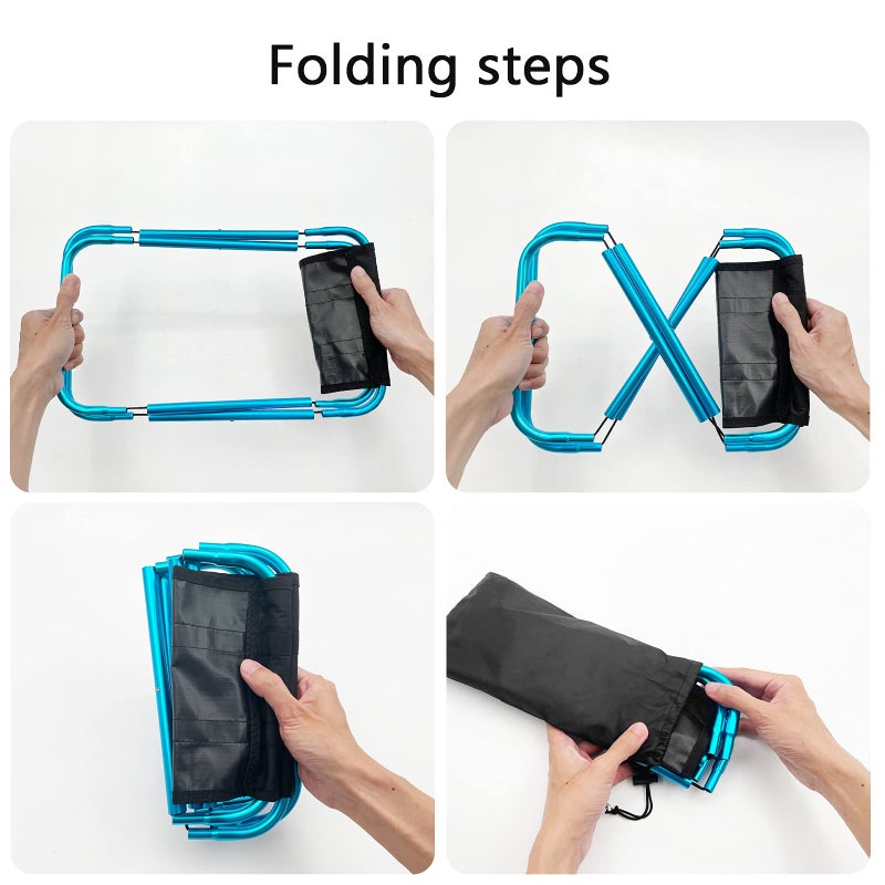 LYHLYA Portable Mini Folding Stool  Small Camping Stool Mortable Stool Can Hold Up to 150 Lbs - Image 5